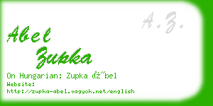 abel zupka business card